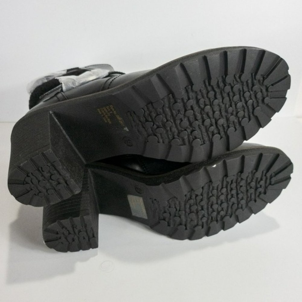 Olivia Miller Storm Chunky Heel Booties Black -9 - Picture 3 of 4